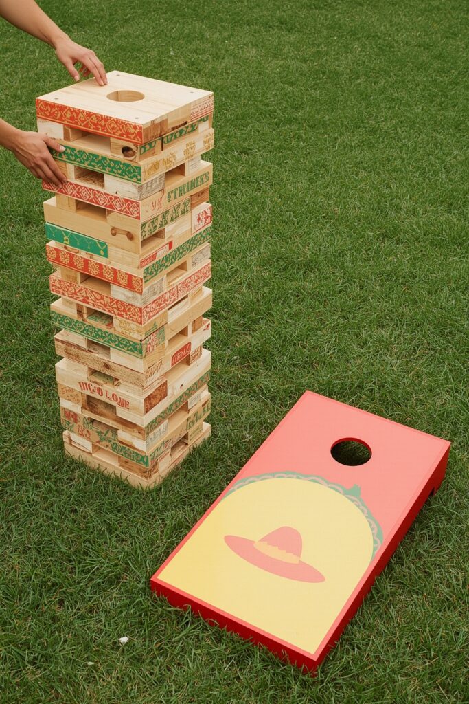 Fiesta-Themed Lawn Games (Giant Jenga, Cornhole)