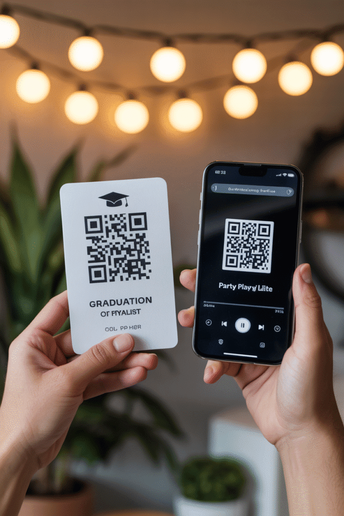 QR Code to Party Playlist on the Invite



