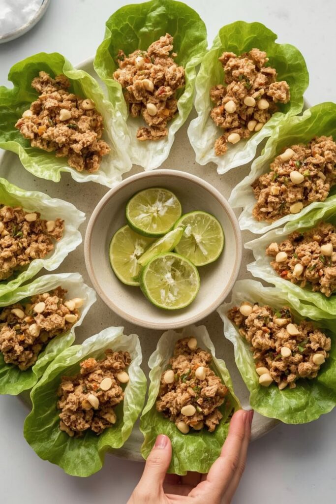 Thai Lettuce Cups with Ground Turkey

