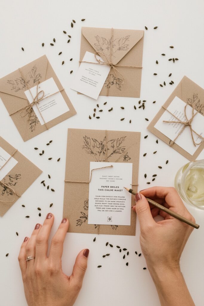 DIY Plantable Seed Paper Invitations
