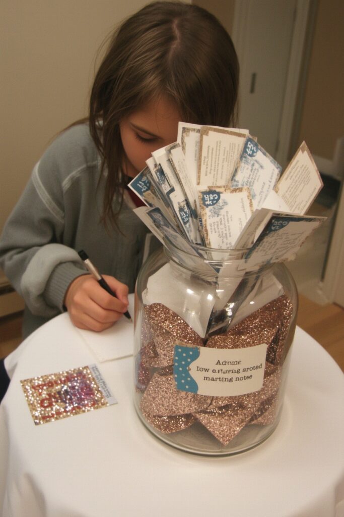  Advice Jar with Sparkly Notes
