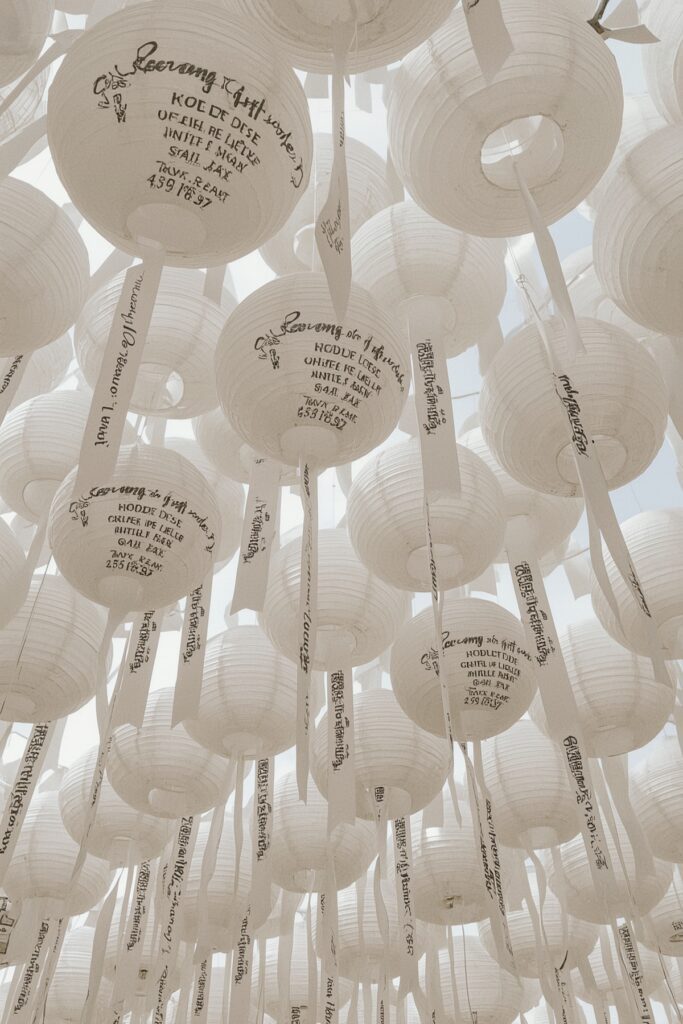 Hanging Lanterns with Class Quotes


