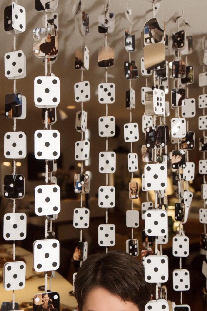 DIY Domino Garland Hanging