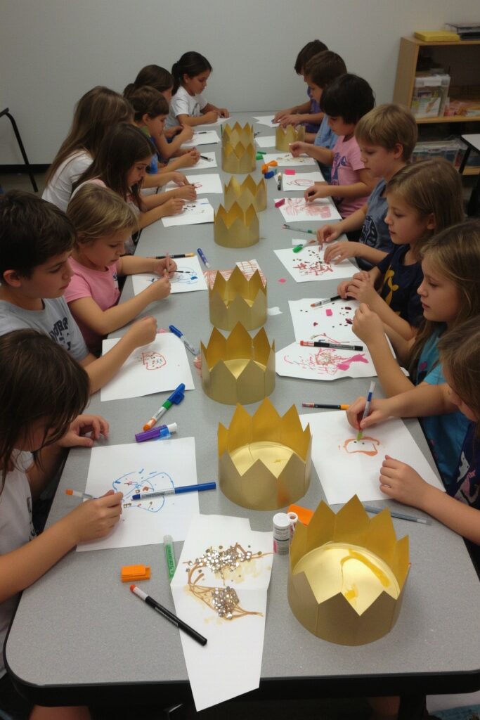 Paper Crown Decorating Table



