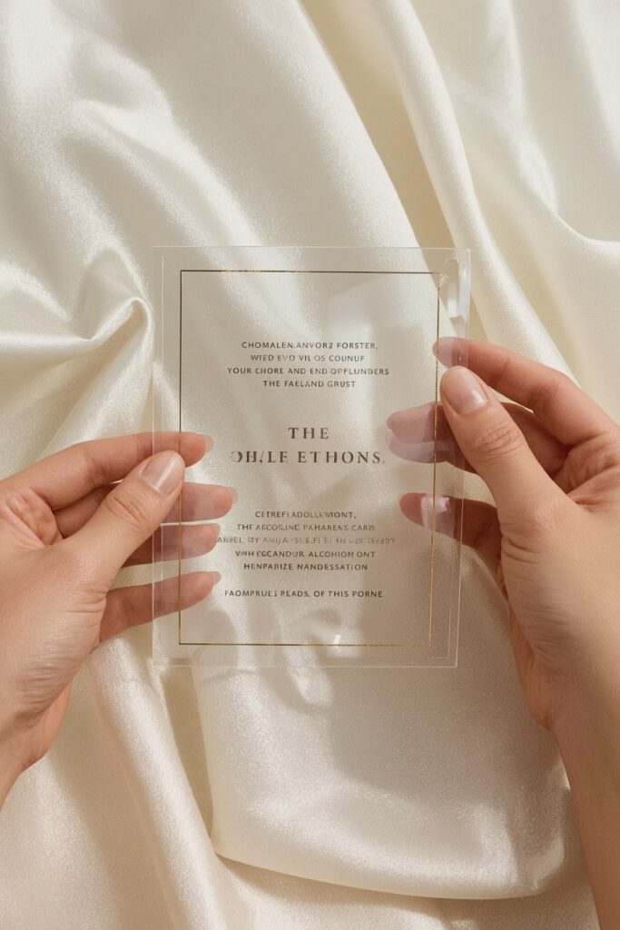 Acrylic Invitations in Transparent Layers


