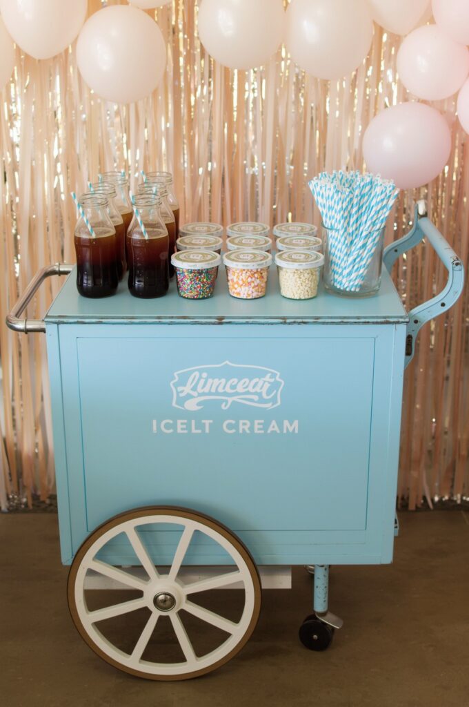 Blue Ice Cream Float Cart

