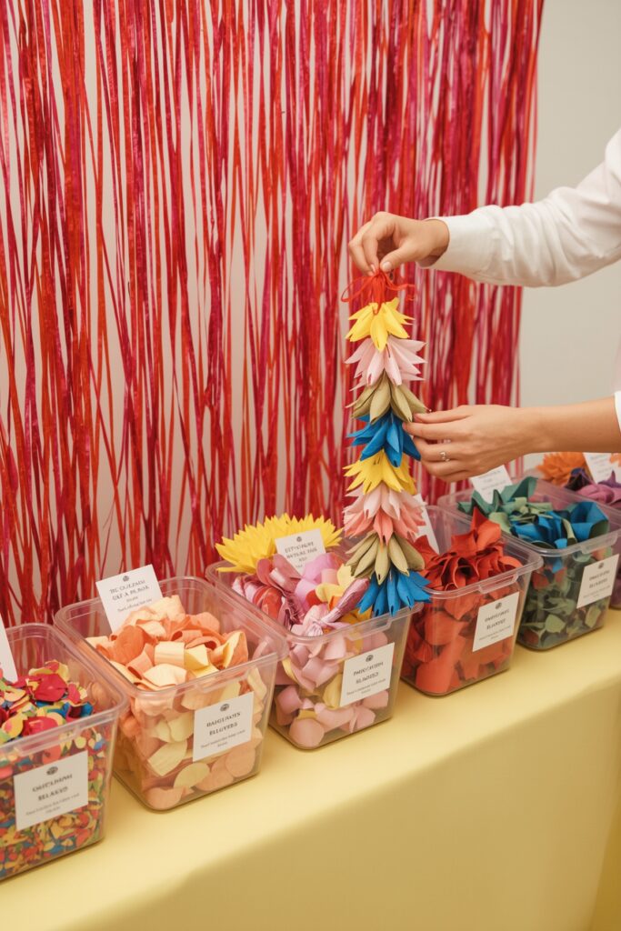 Colorful Graduation Lei Bar with Paper Flowers