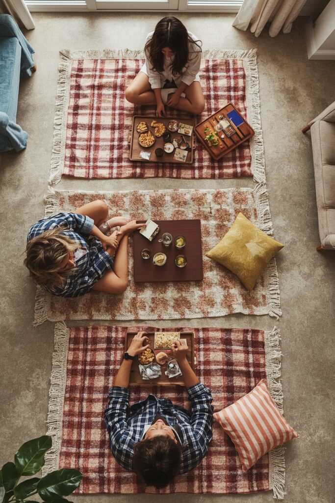 Indoor Picnic Blanket Seating Zones


