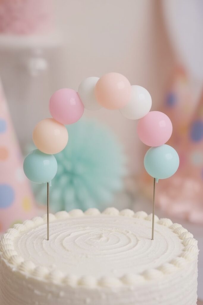 Balloon-Themed Cake Topper Display

