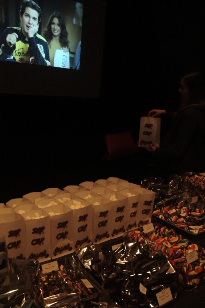 Grad Movie Night with Popcorn Bags



