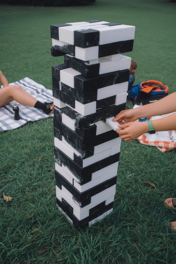 Giant Black and White Jenga

