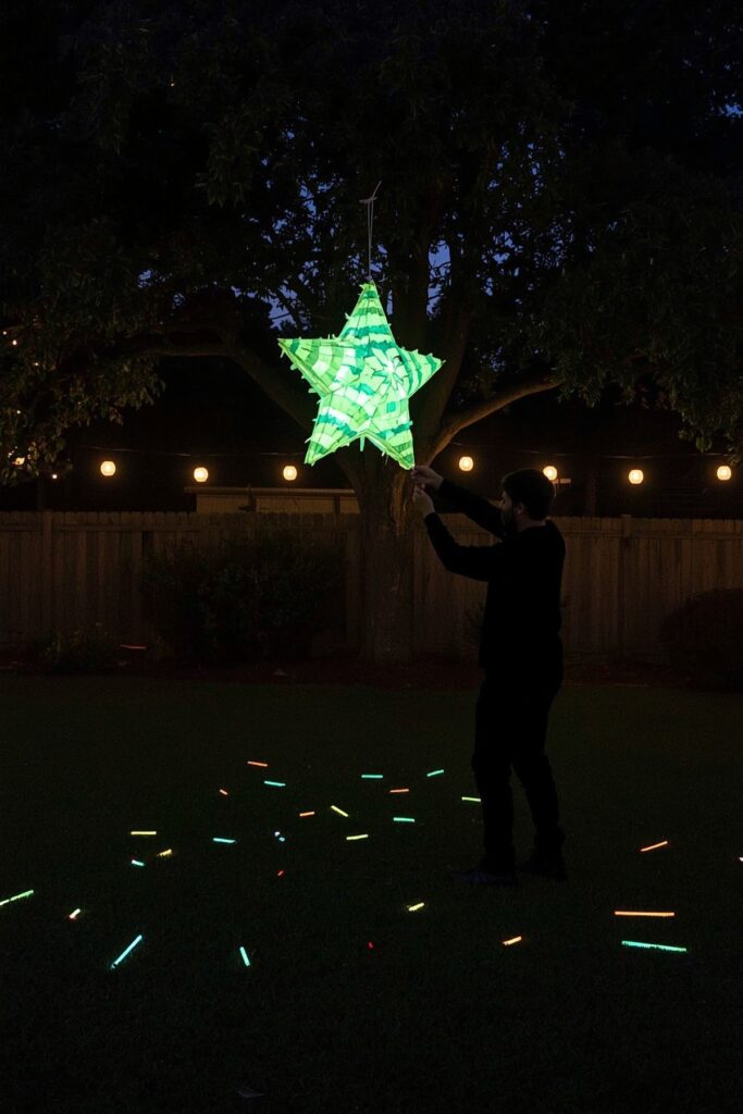 Glow-in-the-Dark Piñata Smash at Sunset