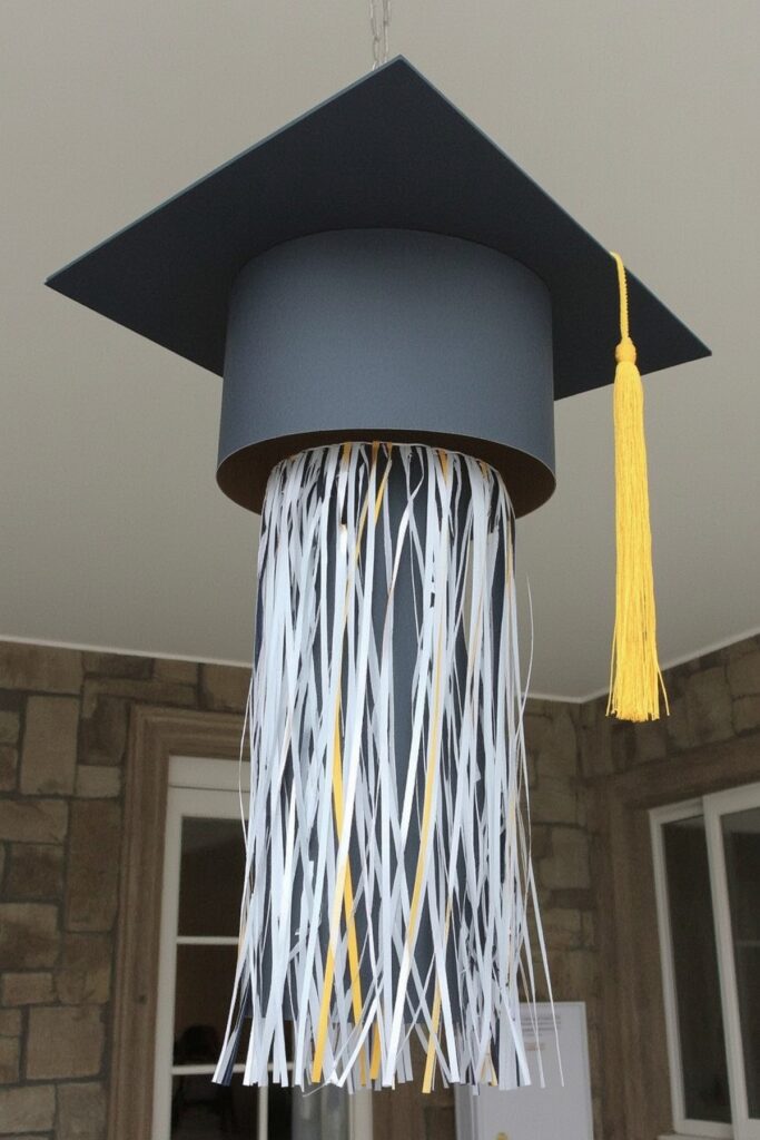 Grad Cap Piñata Made of Recycled Cardboard

