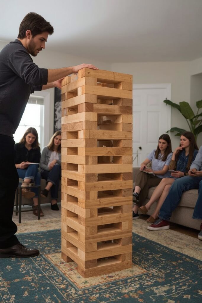 Indoor Yard-Style Games like Giant Jenga





