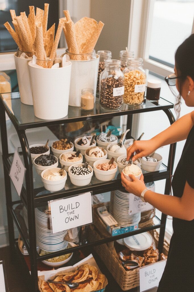 Ice Cream Sundae Bar with Custom Toppings





