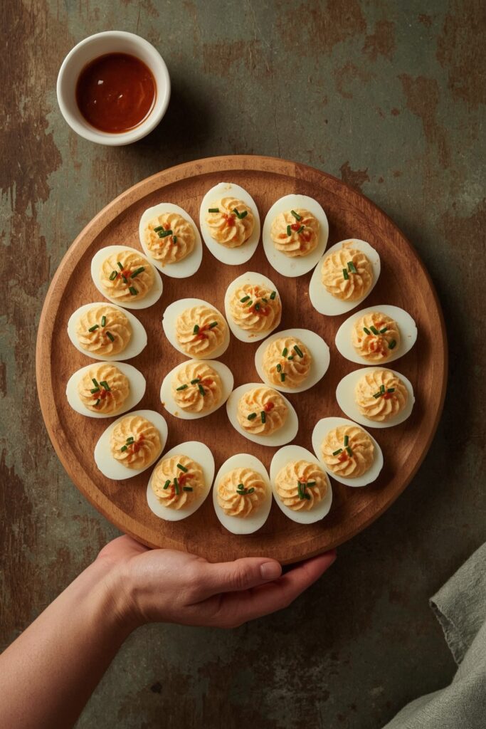 Deviled Eggs with Sriracha Mayo

