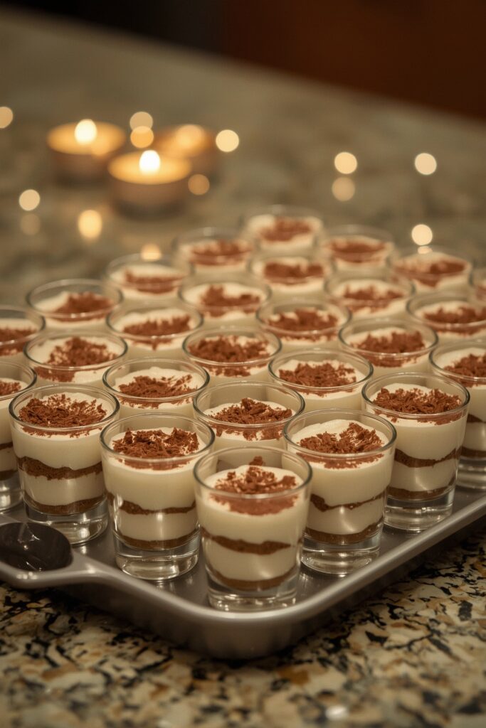 Tiramisu in Shot Glasses

