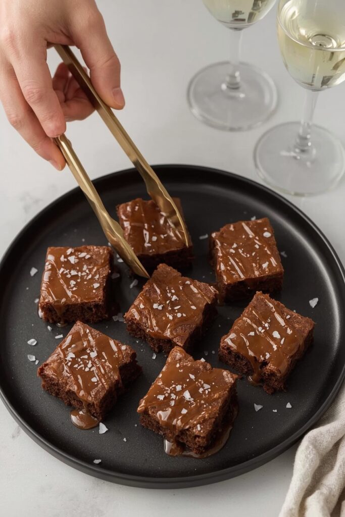 Brownie Bites with Salted Caramel



