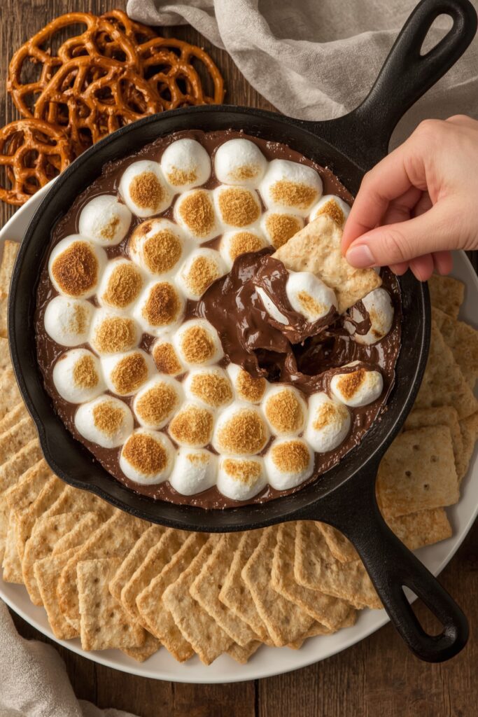S’mores Dip with Graham Crackers

