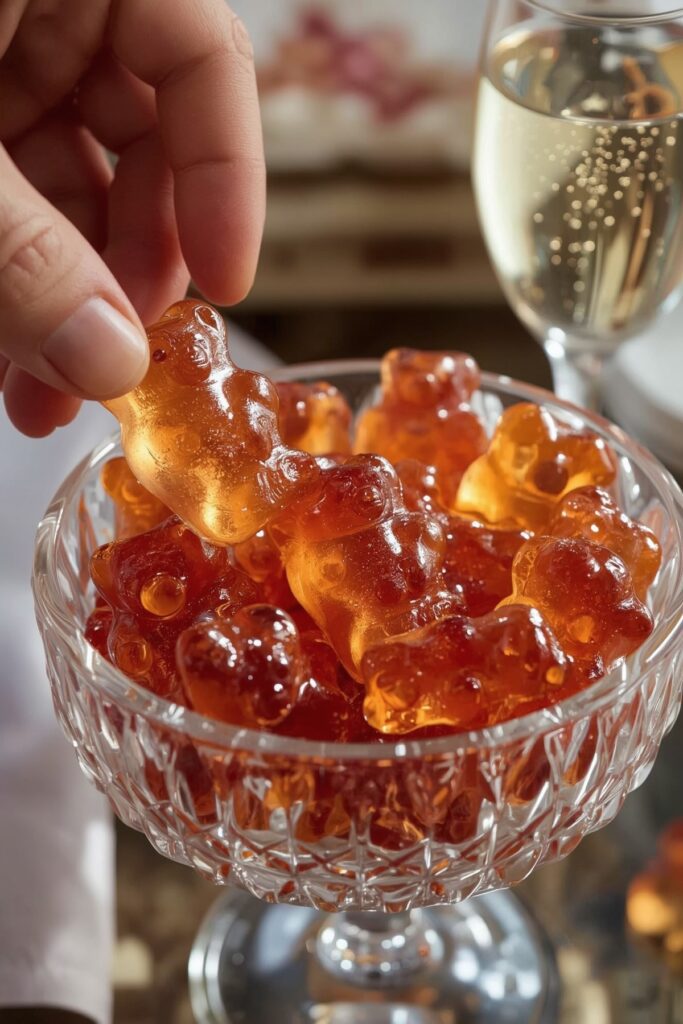 Champagne-Soaked Gummy Bears


