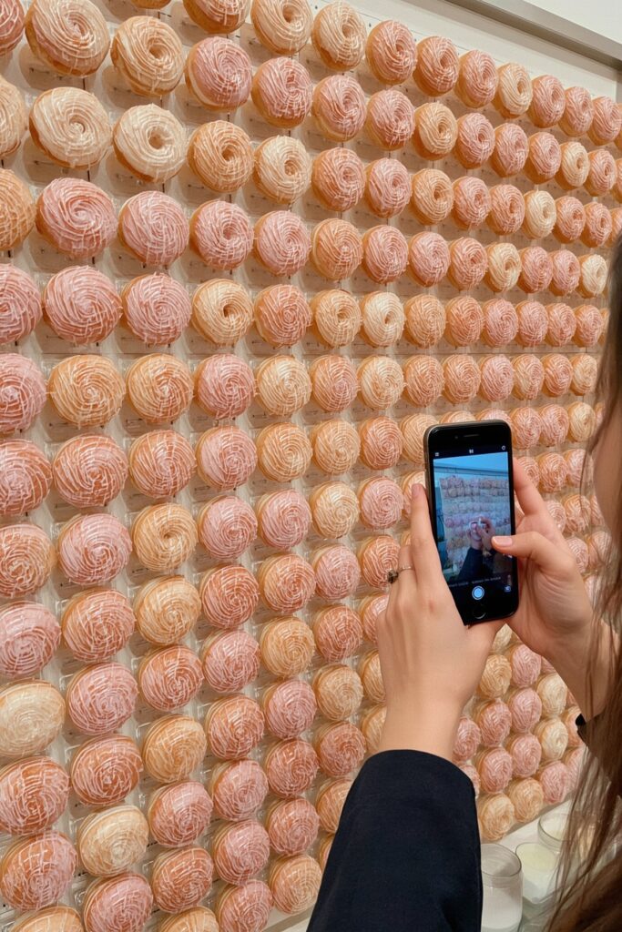 Mini Donut Wall with Dipping Sauces


