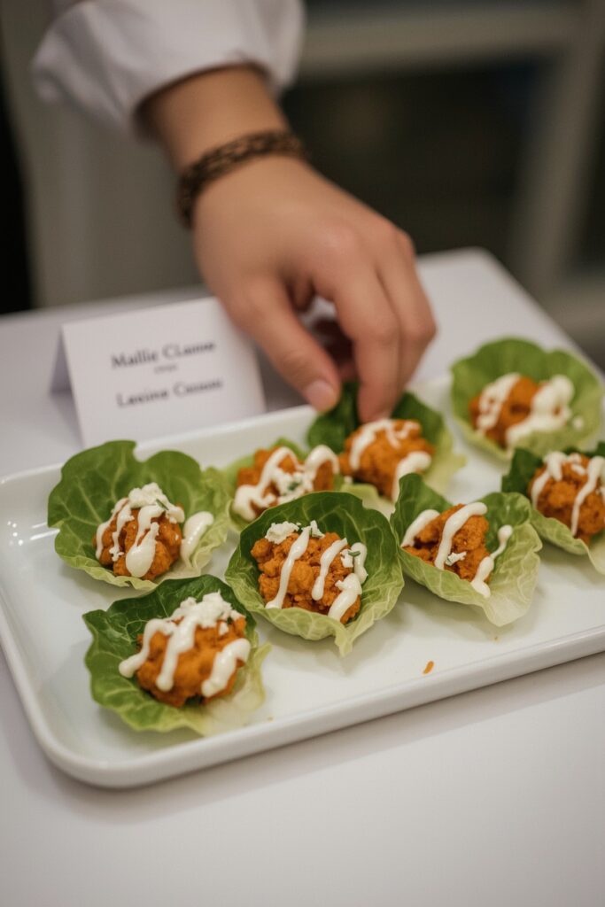 Buffalo Cauliflower Lettuce Wraps

