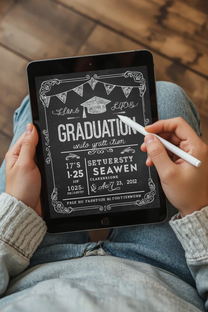 Chalkboard-Style Digital Invitations

