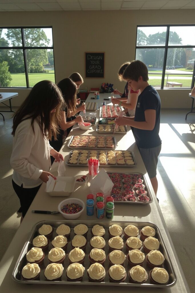 Graduation Cupcake Decorating Station
