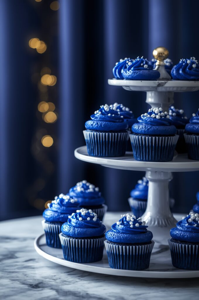 Blue Velvet Cupcake Tower

