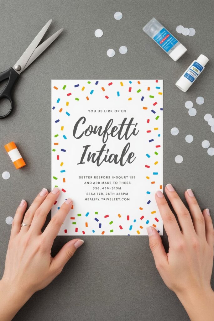 Confetti-Themed Printable Invites


