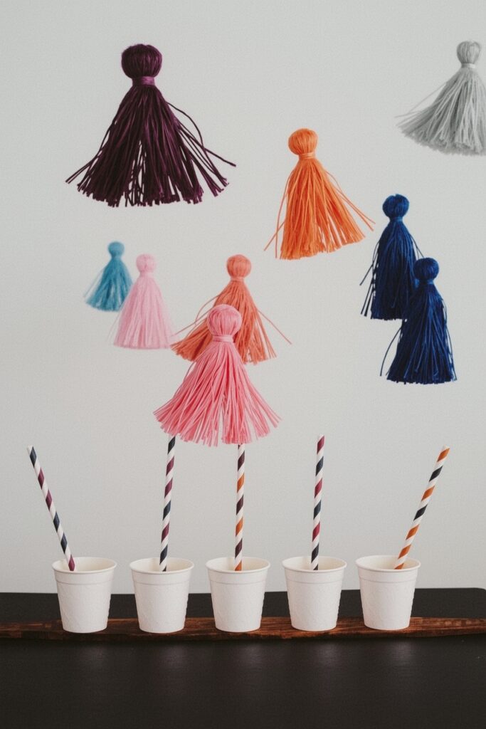 Toss the Tassel (Straw + Tassel Game)