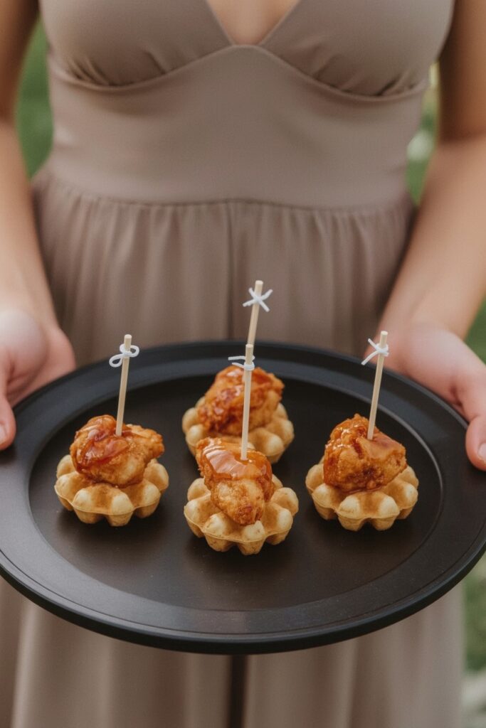  Mini Chicken and Waffle Bites

