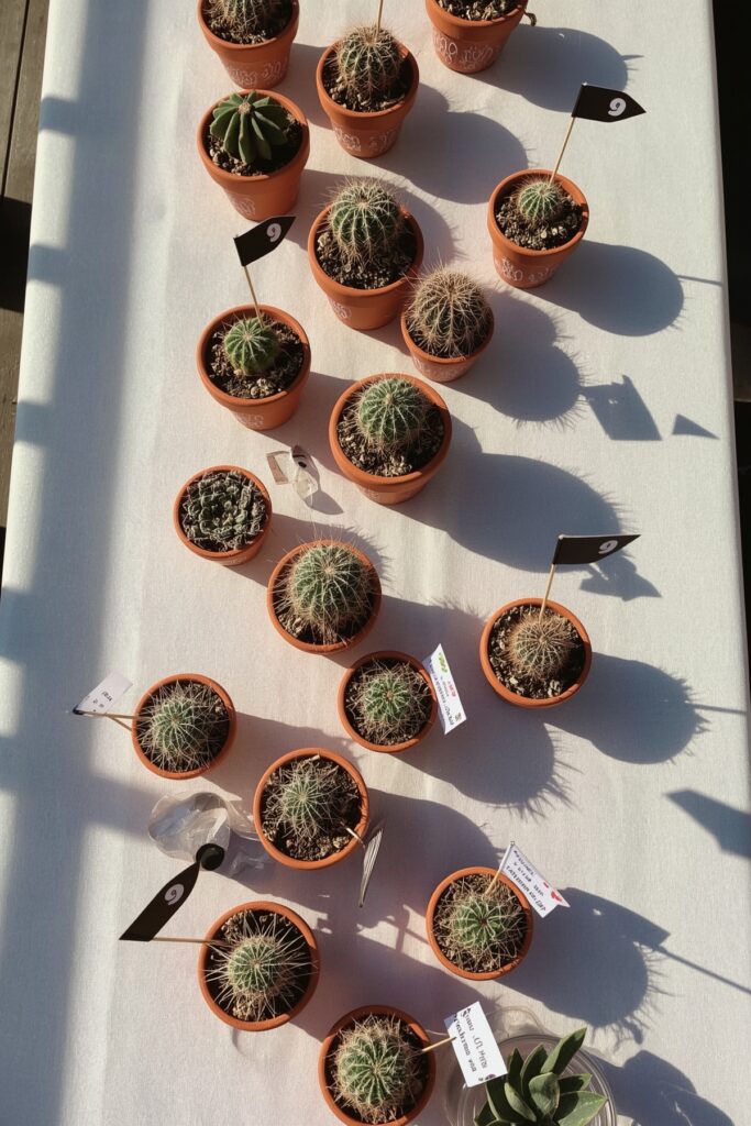 Cactus and Succulent Centerpieces in Terra Cotta