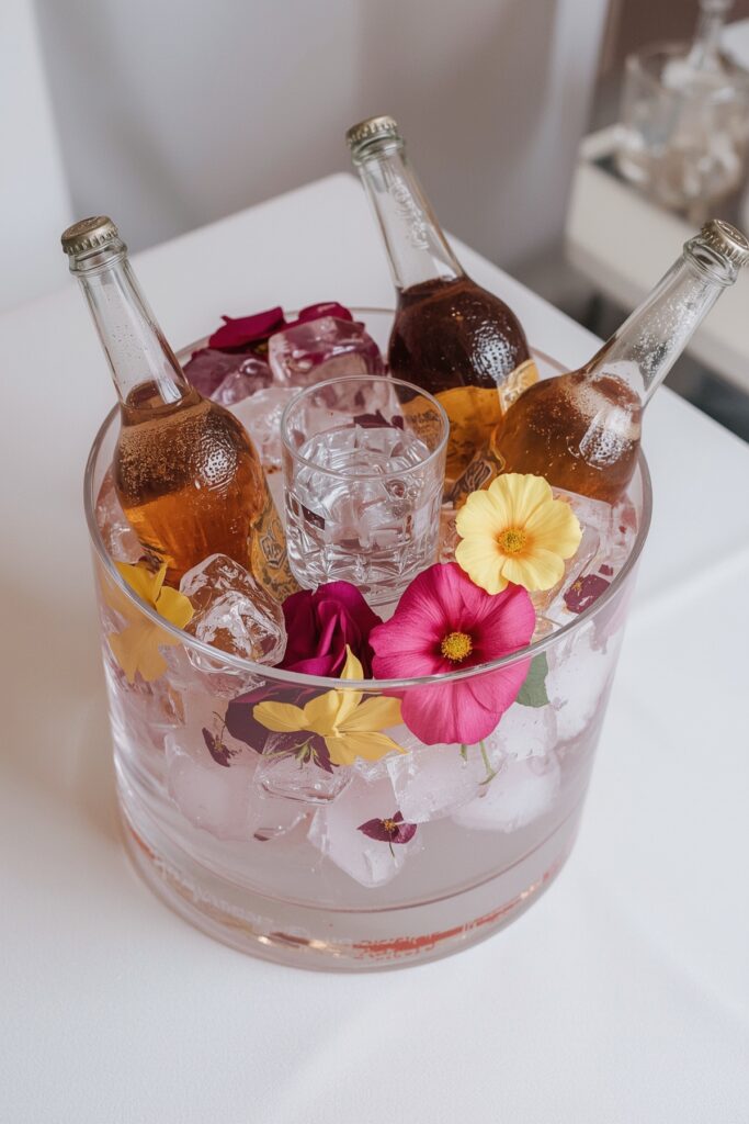 Flower Ice Bucket for Beverages
