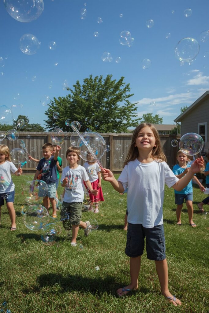 Outdoor Bubble Party
