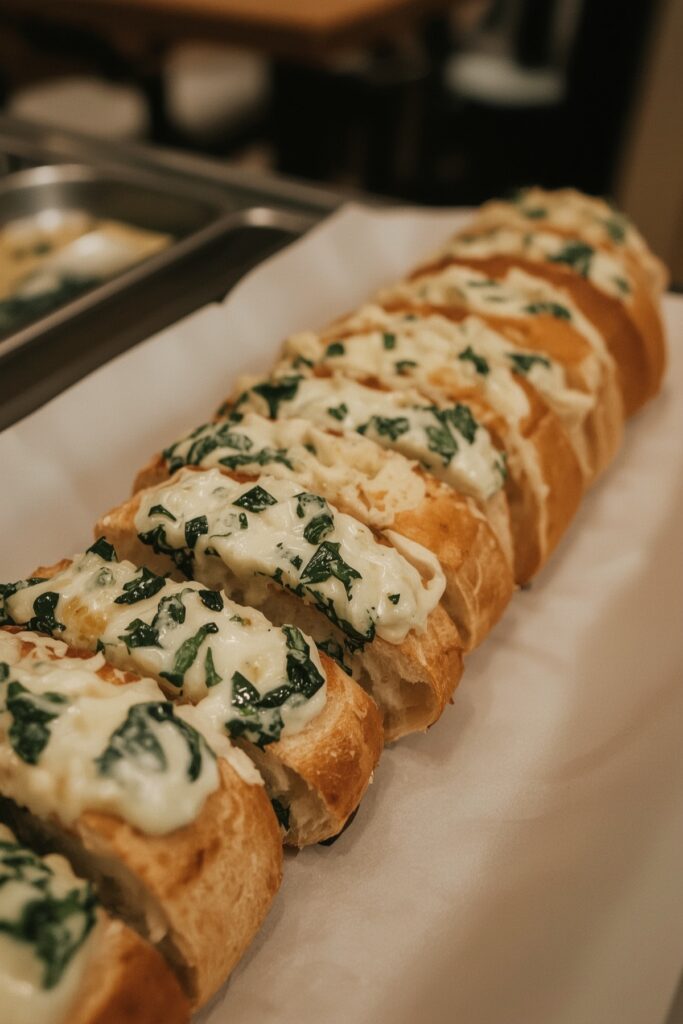 Spinach Artichoke Dip-Stuffed Bread


