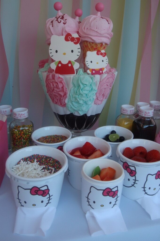 Hello Kitty Ice Cream Sundae Bar