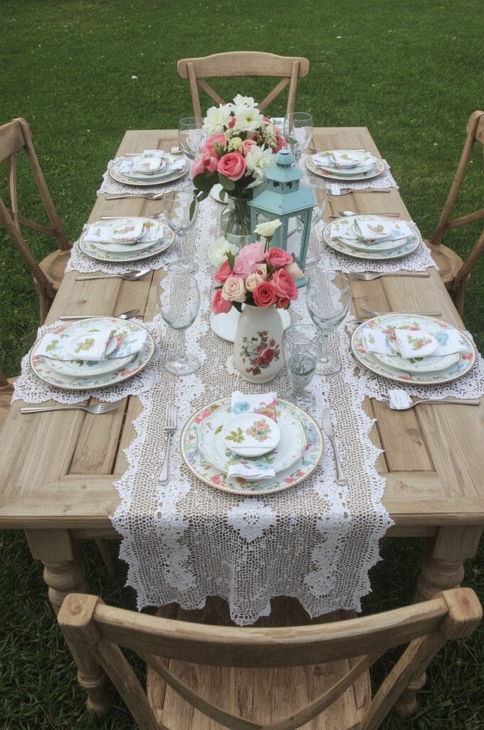 Shabby Chic Garden Tablescape