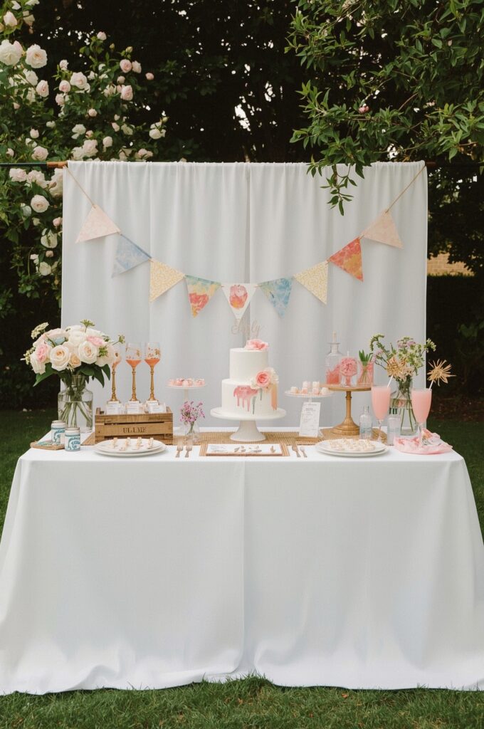 Watercolor-Themed Garden Party