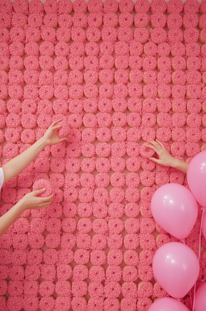 Pink Donut Wall Installation