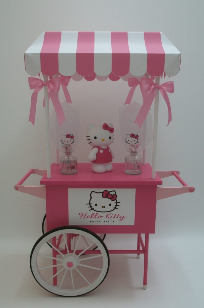 Cotton Candy Cart with Hello Kitty Wrappers