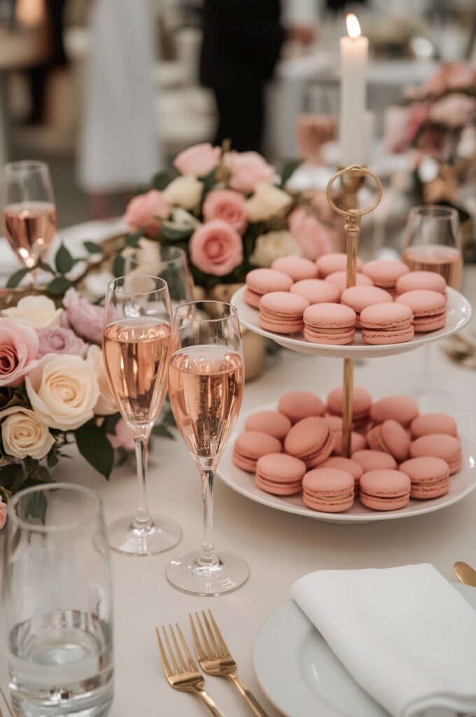 Rosé and Macaron Pairing Table