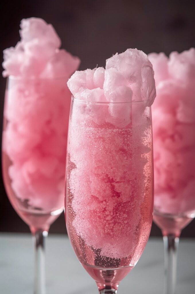 Pink Cotton Candy Cocktails