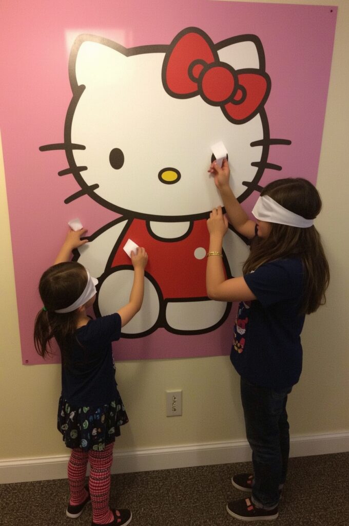 Pin the Bow on Hello Kitty Game