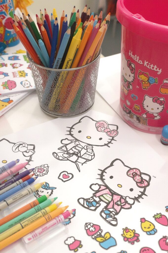 Character-Themed Coloring Station