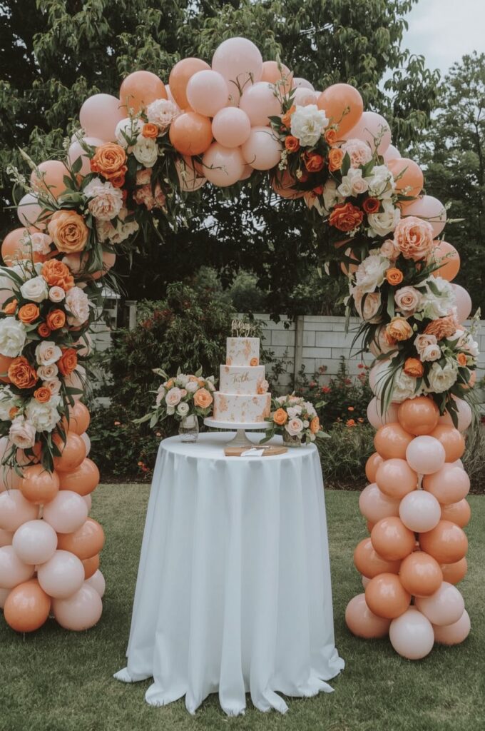 Balloon Arch with Fresh Florals