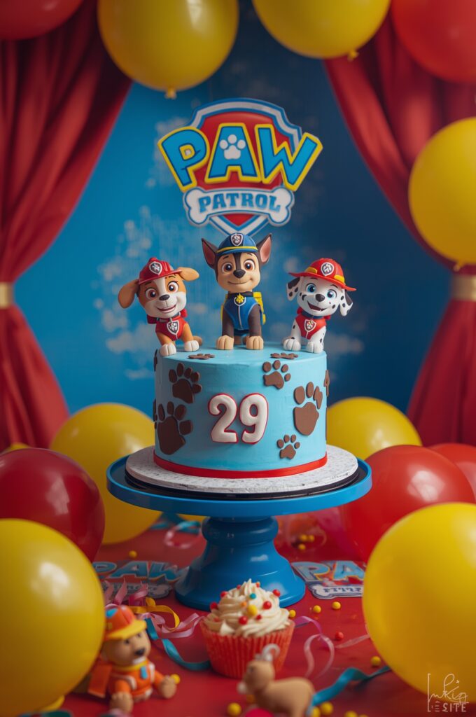 Paw Patrol Themed Birthday Cake