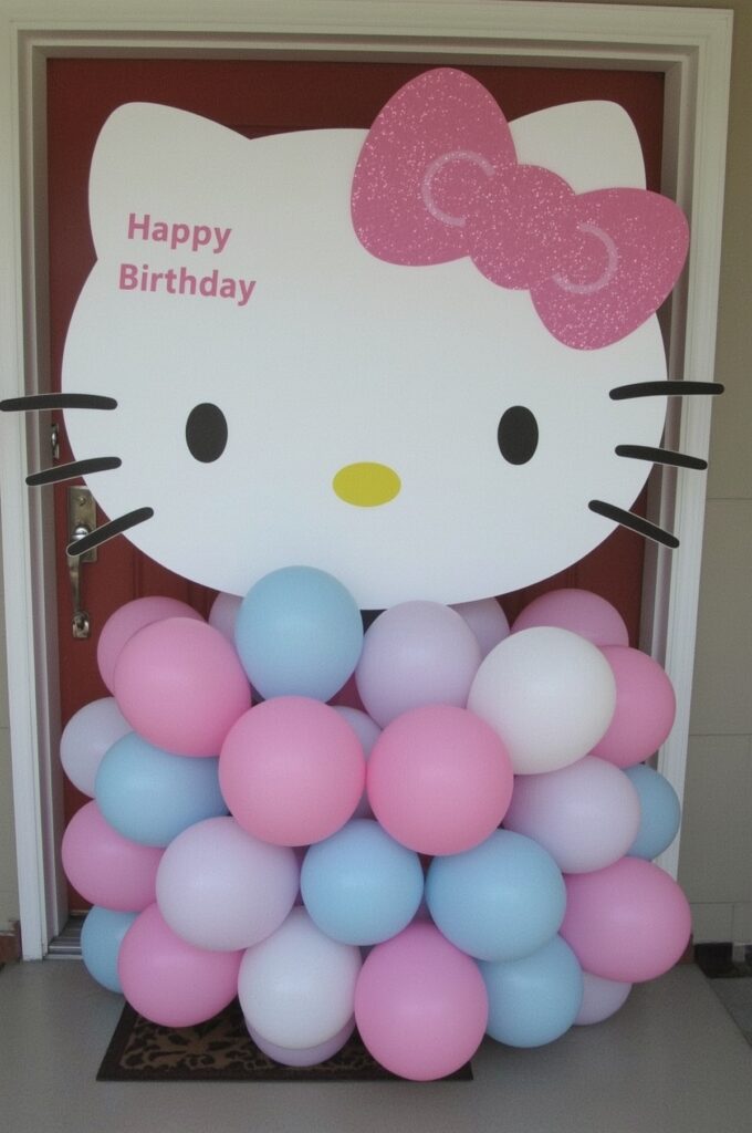 Hello Kitty Shaped Welcome Sign