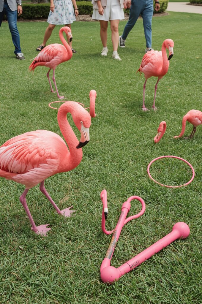 Pink Flamingo Yard Games
