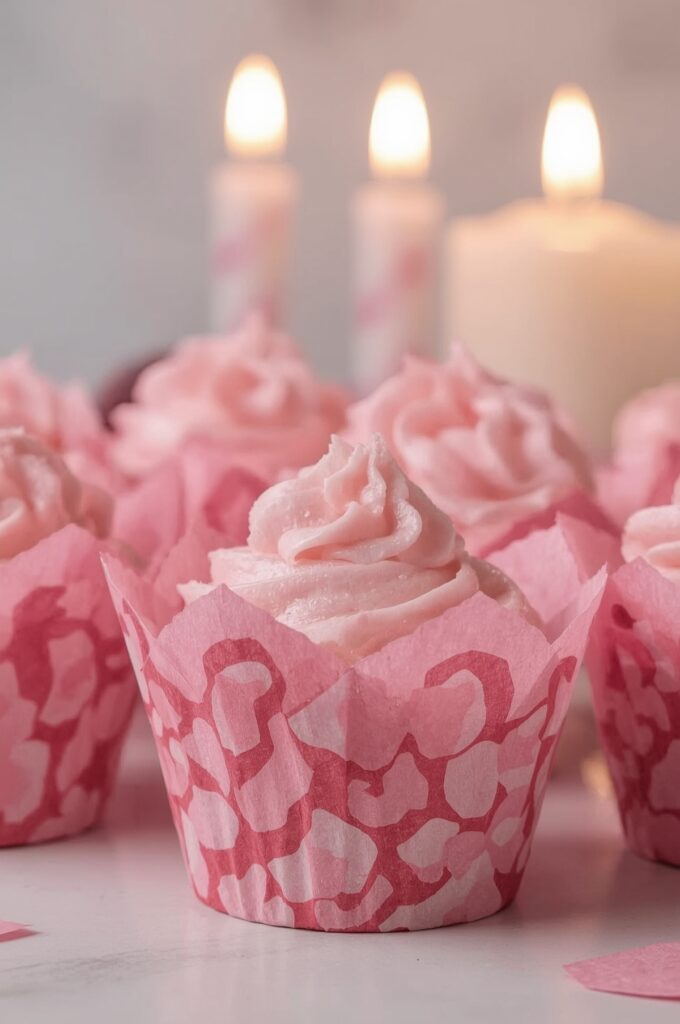 Pink Petal Cupcake Wrappers